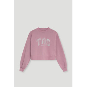The New Society Willow Teen Crop Sweatshirt - Mauve Shadows