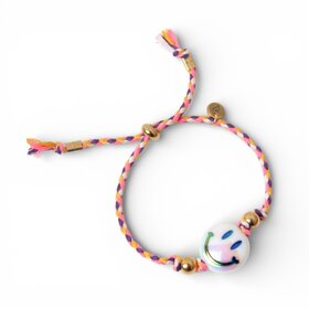 LOVEissue Happy smiley bracelet - White/Pink