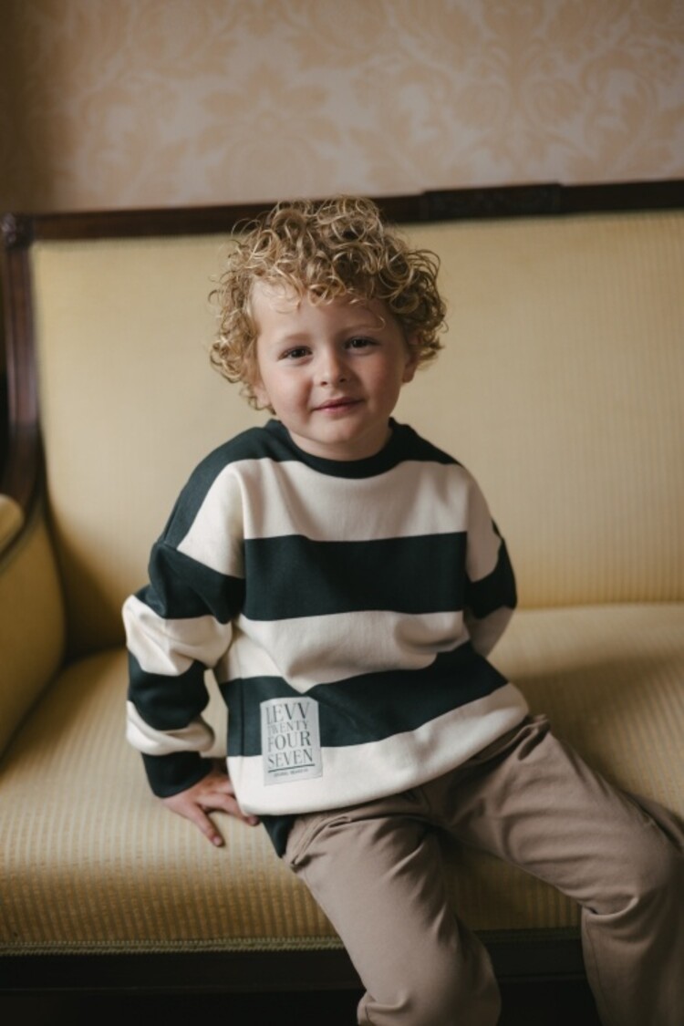 LEVV Sweater Darius - Black Stripe