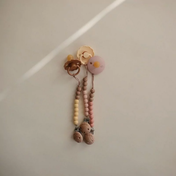 Mushie Speenketting Eva Muted Yellow