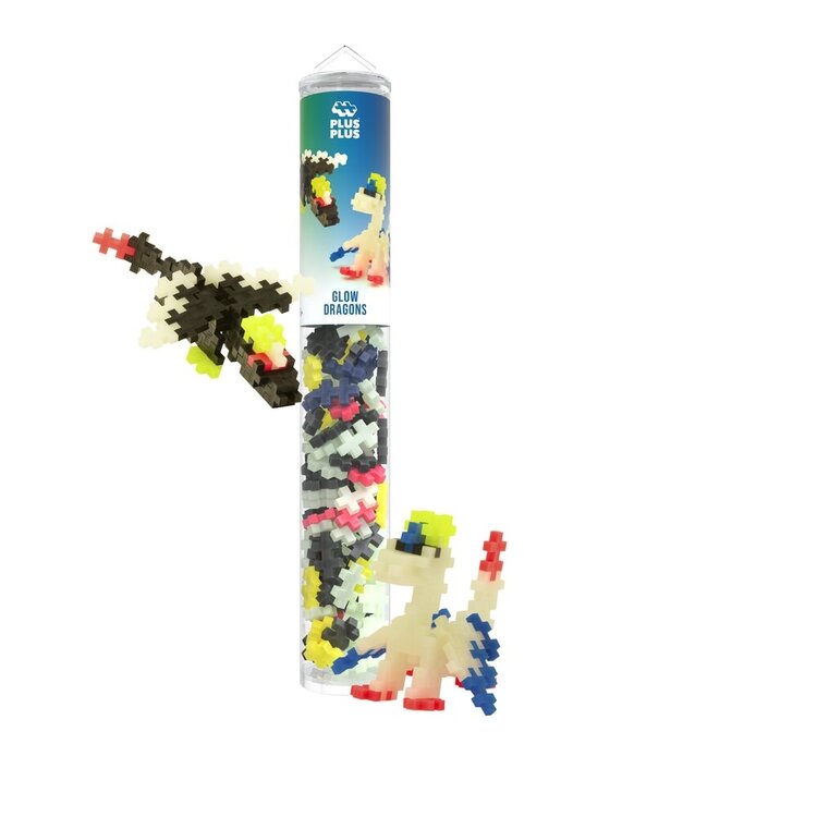 Plus - Plus Tube 100 stuks - Glow Dragons