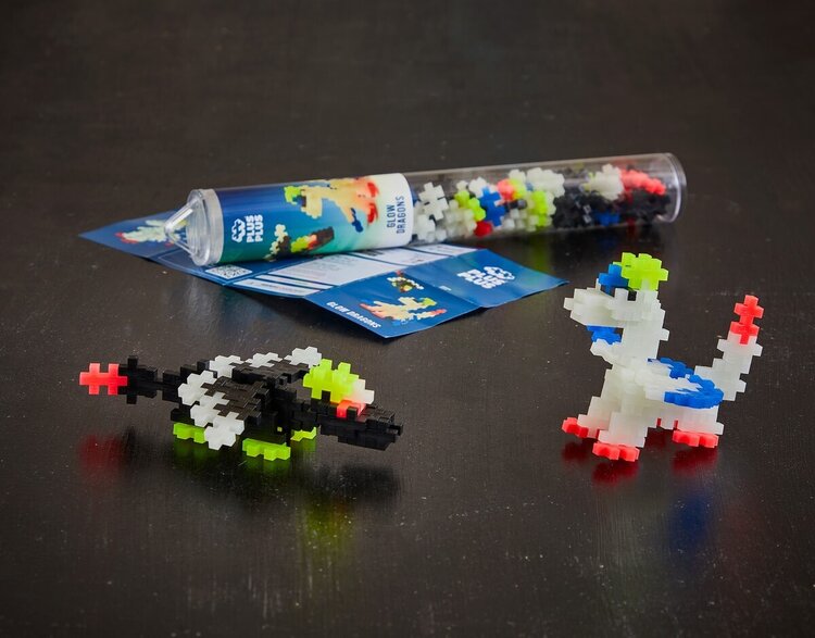 Plus - Plus Tube 100 stuks - Glow Dragons
