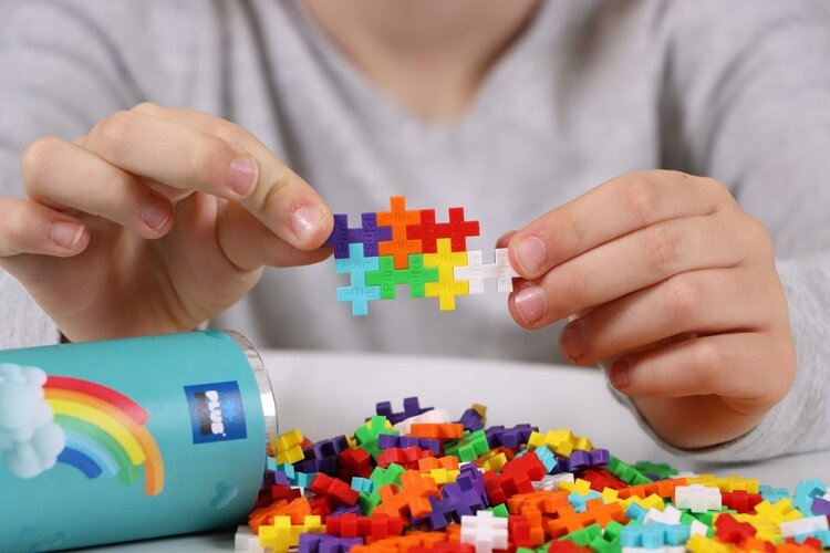 Plus - Plus Tube 100 stuks - Regenboog