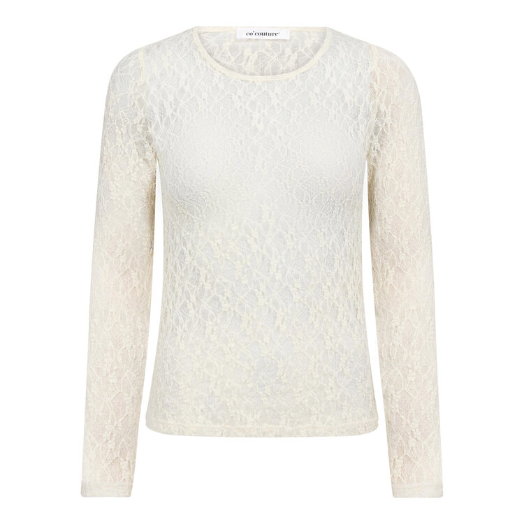Co'Couture Berna O-Neck Blouse - OffWhite