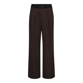 Co'Couture Alini Logo Pant - Dark Brown