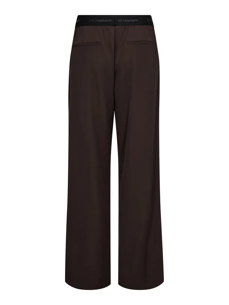 Co'Couture Alini Logo Pant - Dark Brown