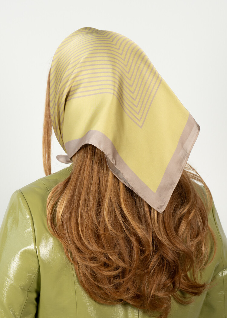 Sui Ava Classic P Scarf- Lime - Beige