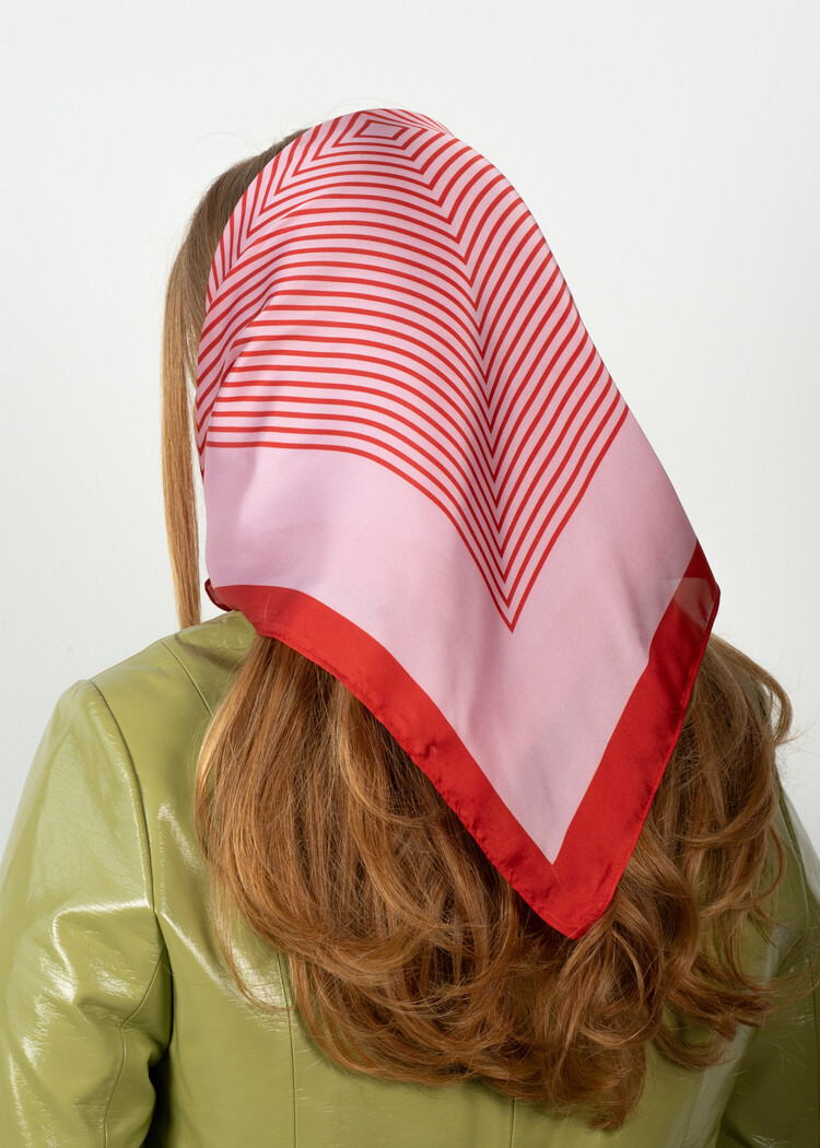 Sui Ava Classic P Scarf- Pink-Red
