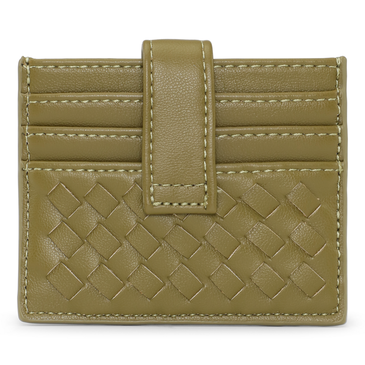 Sui Ava Woven Card Wallet - Green