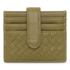 Sui Ava Woven Card Wallet - Green