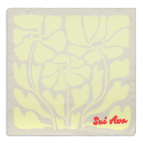 Sui Ava Soft Floral Scarf- Grey - Yellow