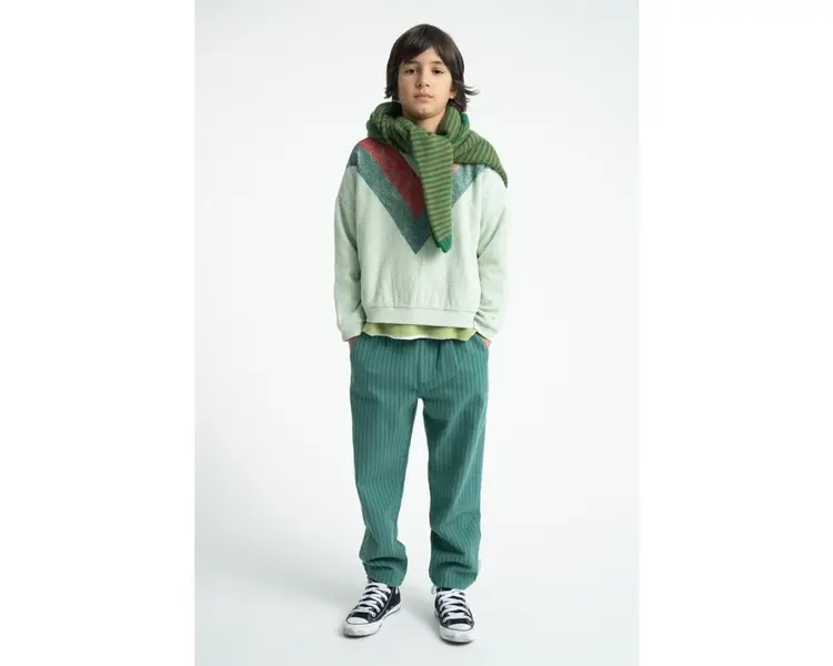 Piupiuchick Trousers - green w/ black stripes
