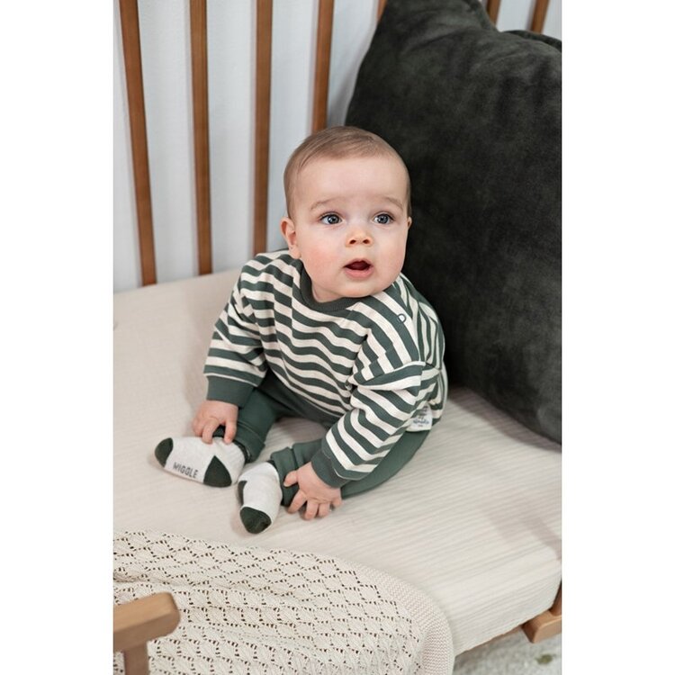 Feetje Sweater Streep Oversized - Groen