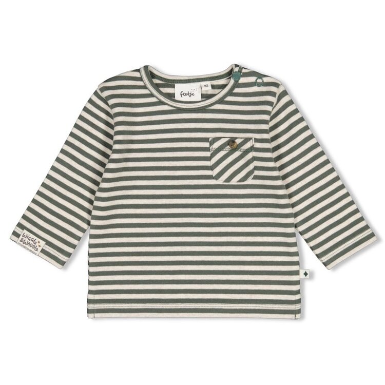 Feetje Longsleeve Streep Oversized - Groen
