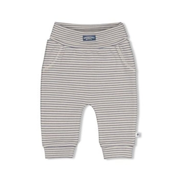 Feetje Broek rib streep - Breakfast Buddy - Blauw
