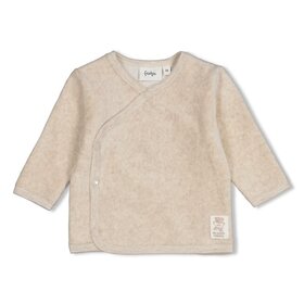 Feetje Overslag Shirt Velours Rib- Taupe Melange