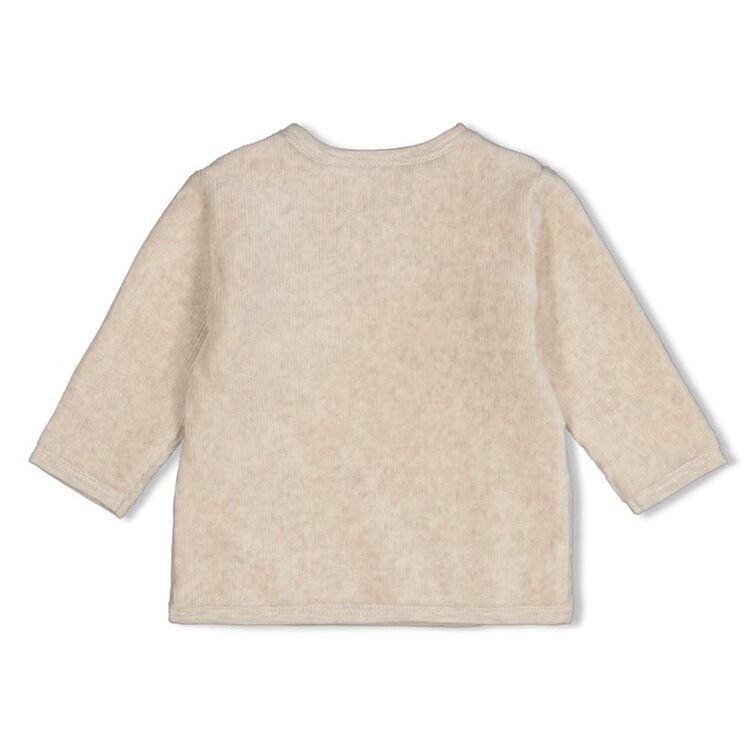 Feetje Overslag Shirt Velours Rib- Taupe Melange