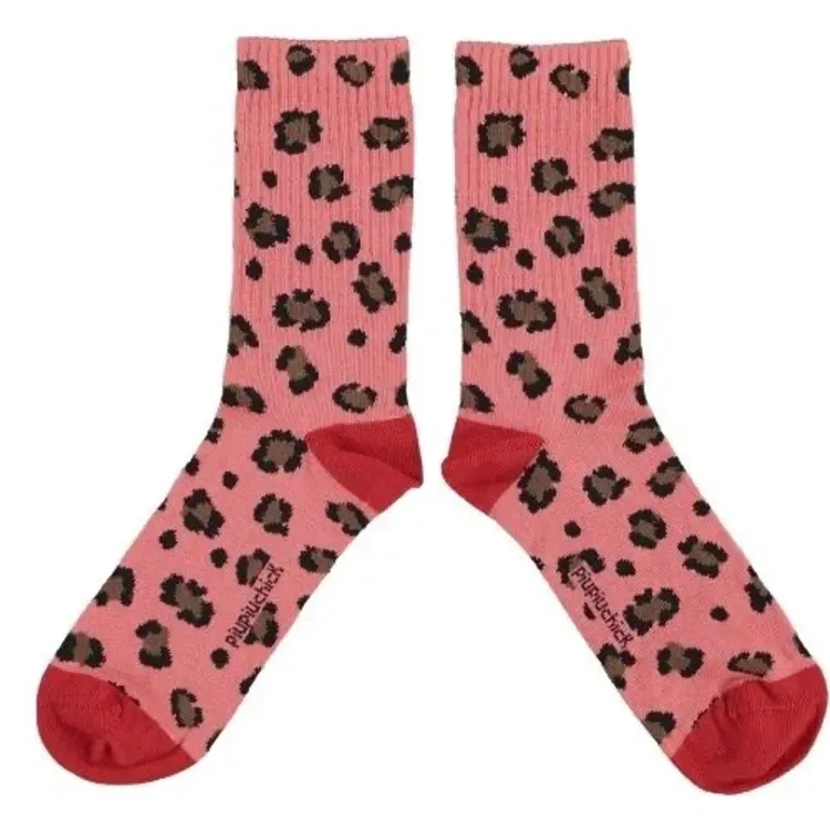 Piupiuchick Socks - Pink w/animal print