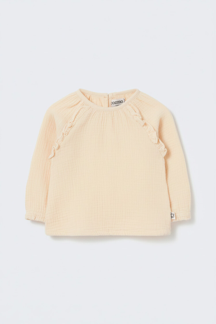 Cozmo Baby Blouse Anisa - Ivory Soft Cotton