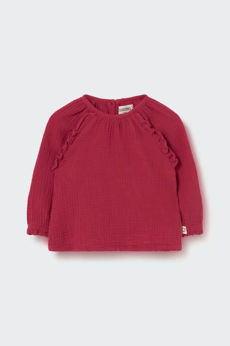 Cozmo Baby Blouse Anisa - Prune Soft Cotton
