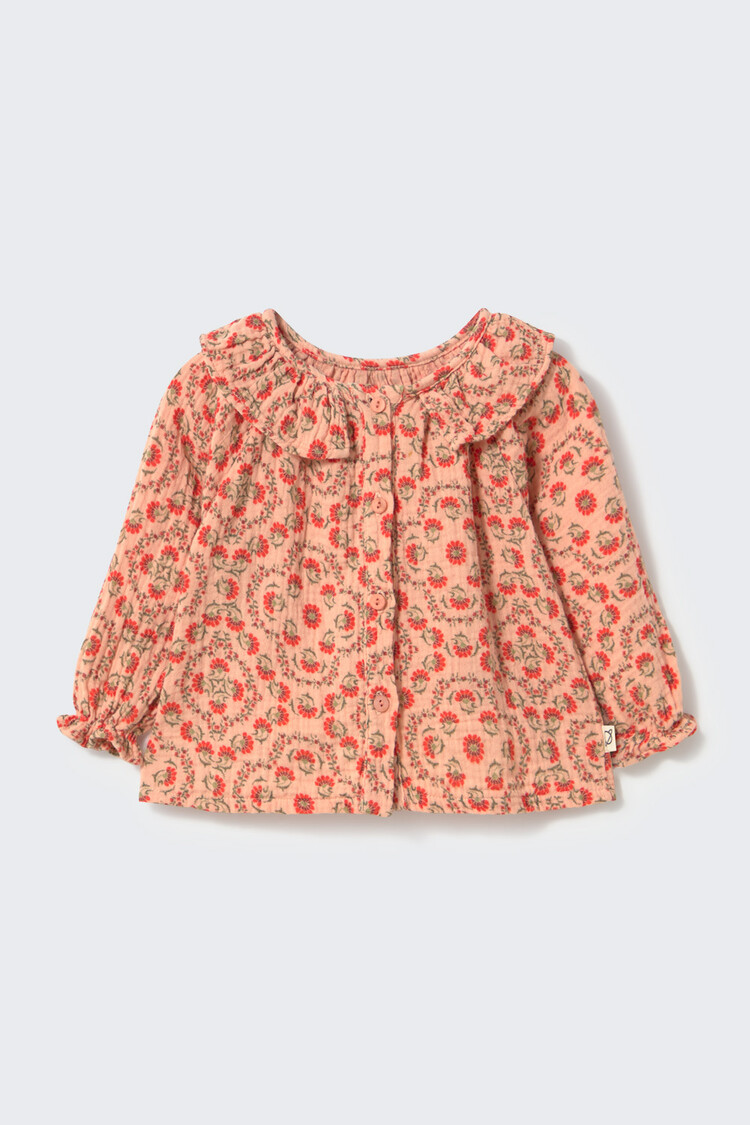 Cozmo Baby Blouse Iris - Petal Floral Print