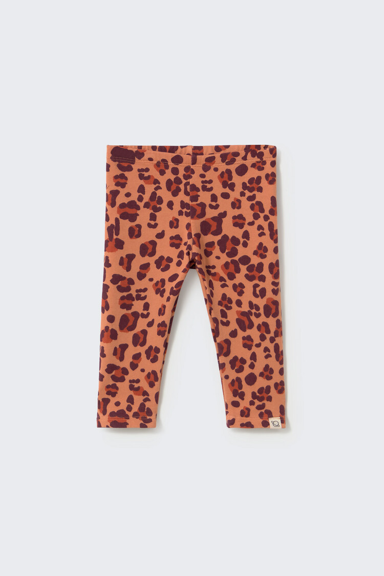 Cozmo Baby Fleece Legging - Pink Siena Animal Print