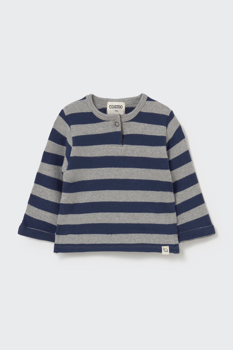Cozmo Baby Sweater Remo - Navy Grey Striped