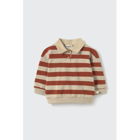 Cozmo Baby Polo Sweater Palau - Ginger Stone Striped