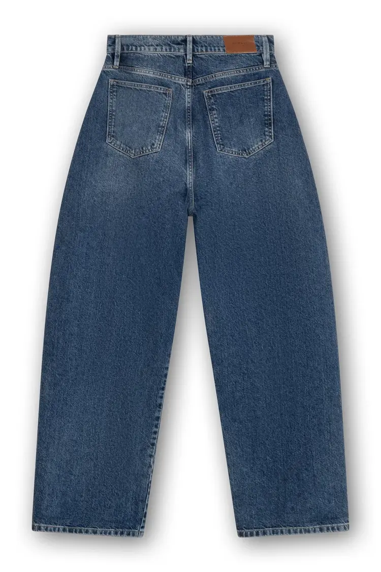 Homage Dean Curved Baggy With Slanted Fly - Dark Wash