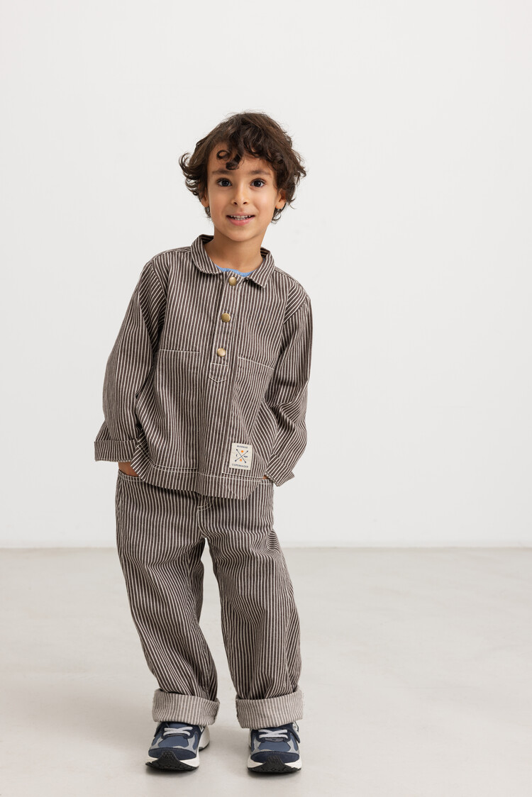 MarMar Soft Denim Bottom - Dark Brownie Stripe