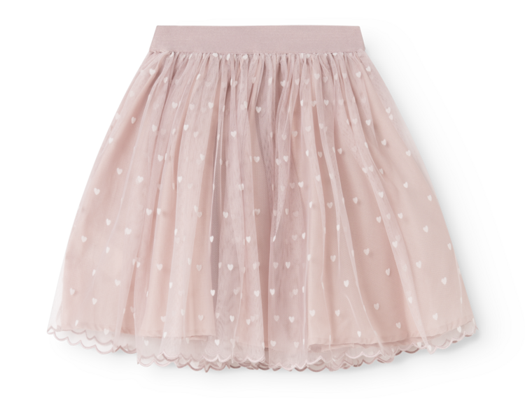 MarMar Solvig Ballerina Skirt - Cloud Gray Hearts