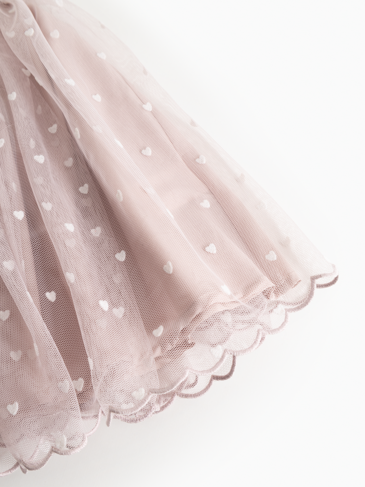 MarMar Solvig Ballerina Skirt - Cloud Gray Hearts