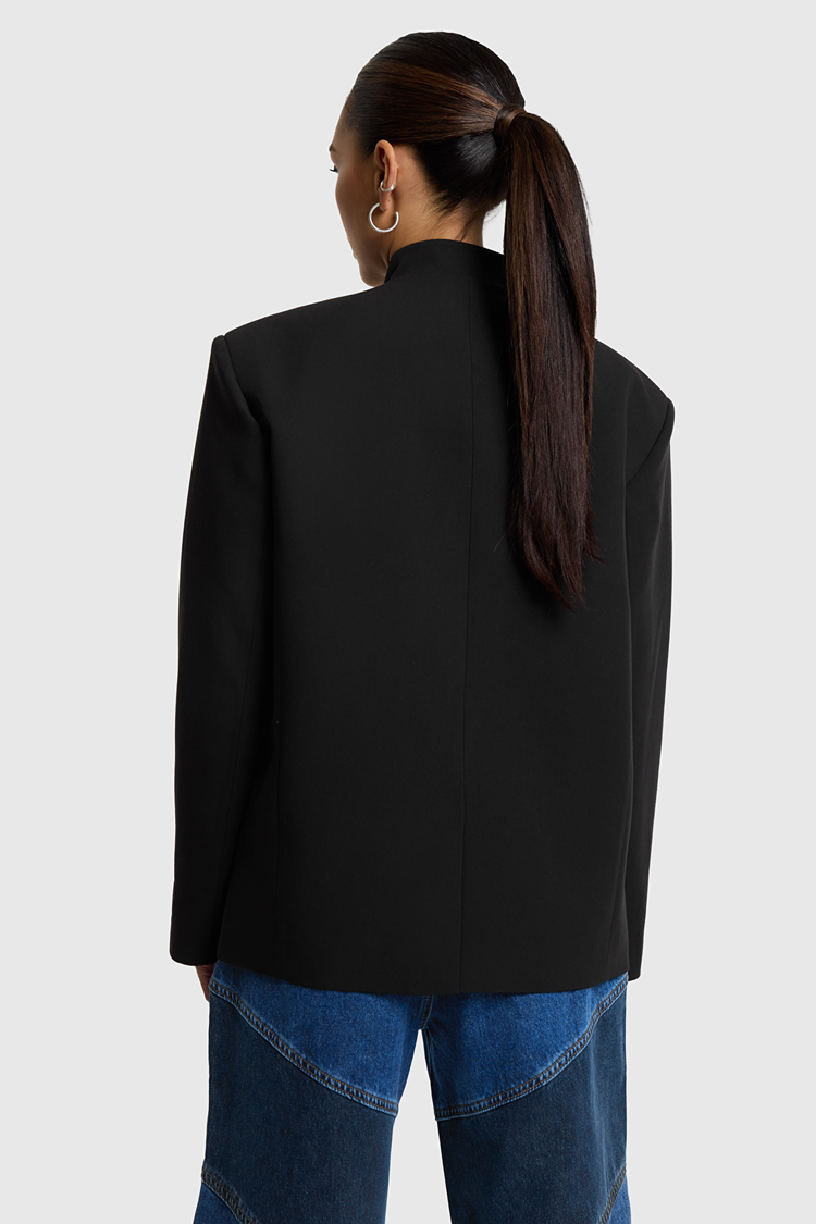 Alix the label Woven Militaire Blazer - Black