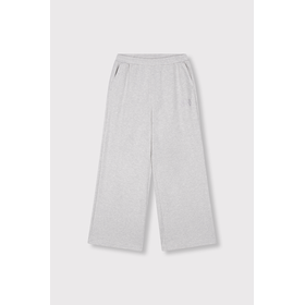 Alix the label Knitted Wide Leg Pants - Light Grey Melange