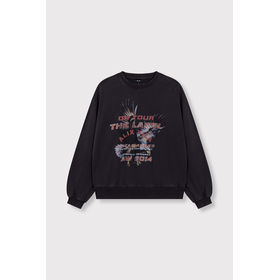 Alix the label Knitted Eagle Sweater - Charcoal Grey