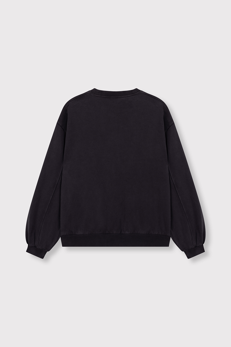 Alix the label Knitted Eagle Sweater - Charcoal Grey