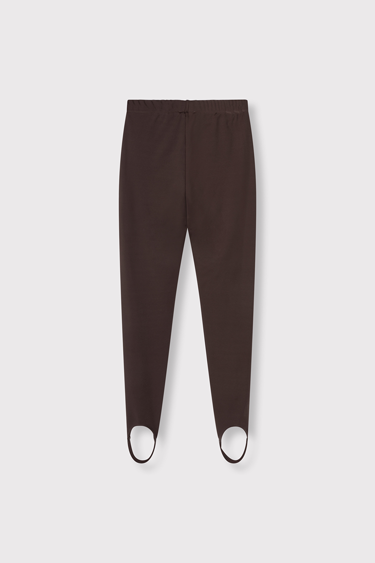 Alix the label Knitted Clean Legging - Deep Brown