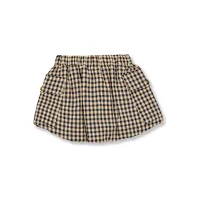 Petit Blush Cargo Ballon Skirt - Check Beige/Blue