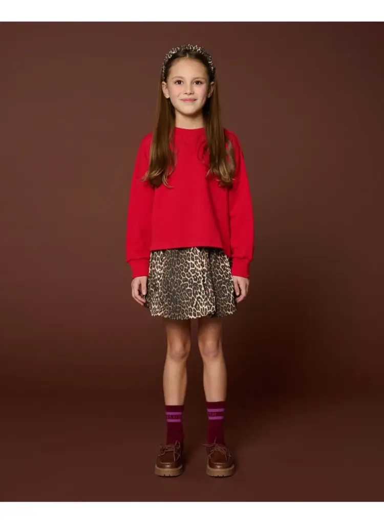Petit Blush Ballon Skirt - Leopard AOP