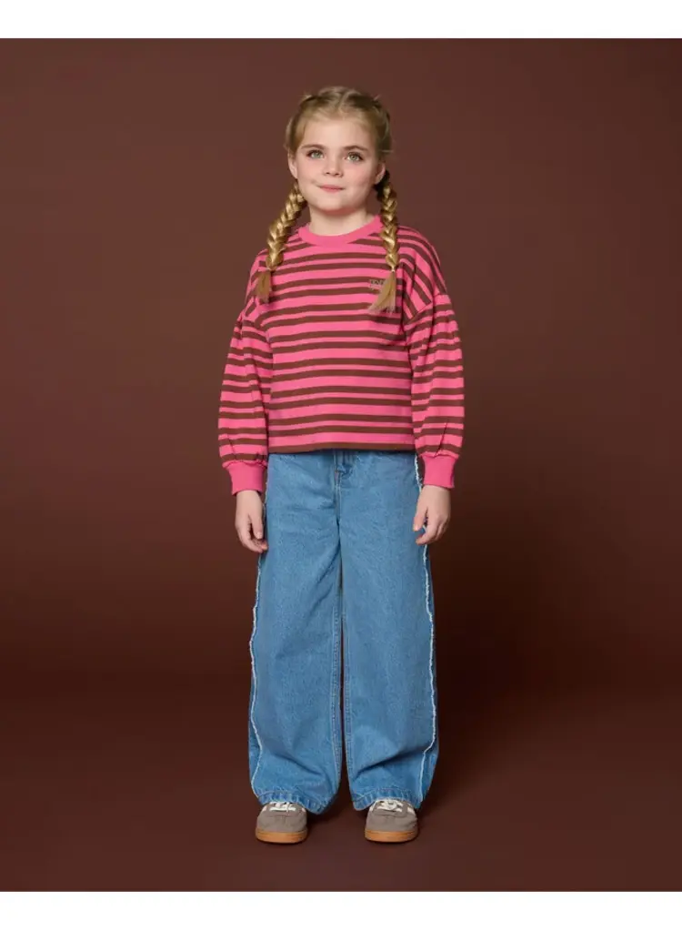 Petit Blush Easy Sweater Stripe - Pink/Brown