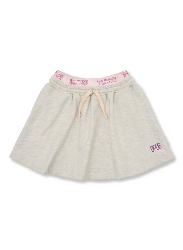 Petit Blush Mini Sweat Skirt - Grey Melange