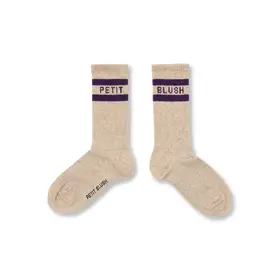 Petit Blush Sport Socks - Beige/Purple