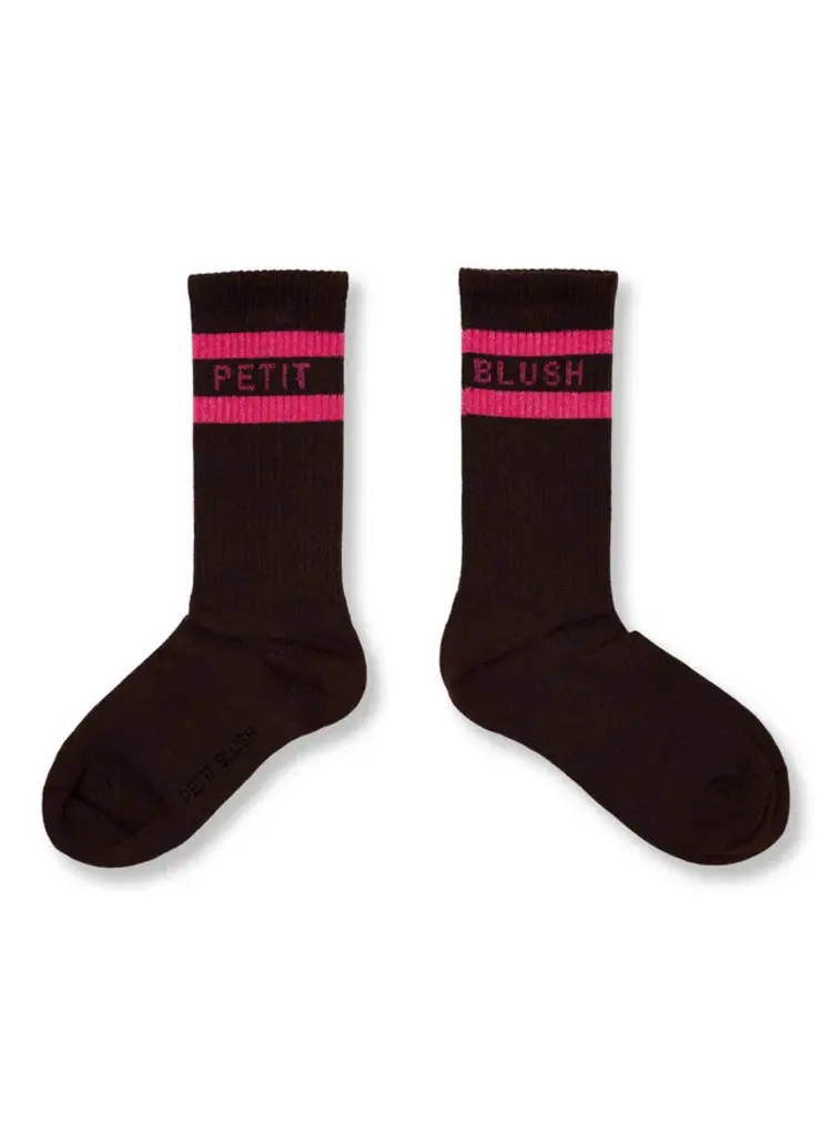 Petit Blush Sport Socks - Brown/Pink