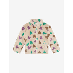 Daily7 Teddy Jacket Hearts - Sandshell