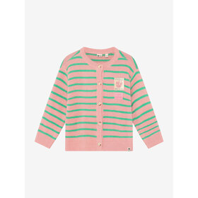 Daily7 Knitwear Striped Cardigan - Lilas