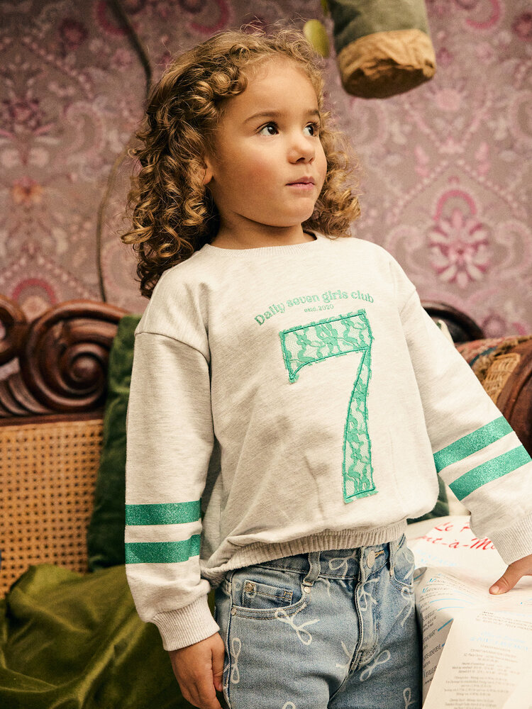Daily7 T-shirt Longsleeve Seven - Light Grey Melange