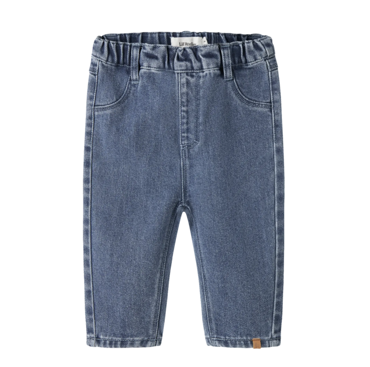 Lil'Atelier Baby Bello Baggy Jeans - Dark Blue Denim