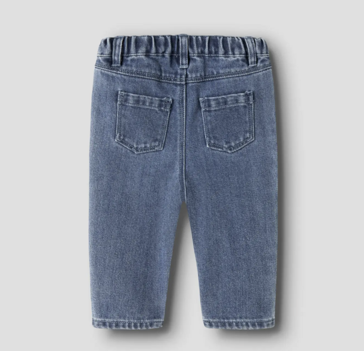 Lil'Atelier Baby Bello Baggy Jeans - Dark Blue Denim