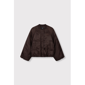 Alix the label Woven Nylon Jacket - deep brown