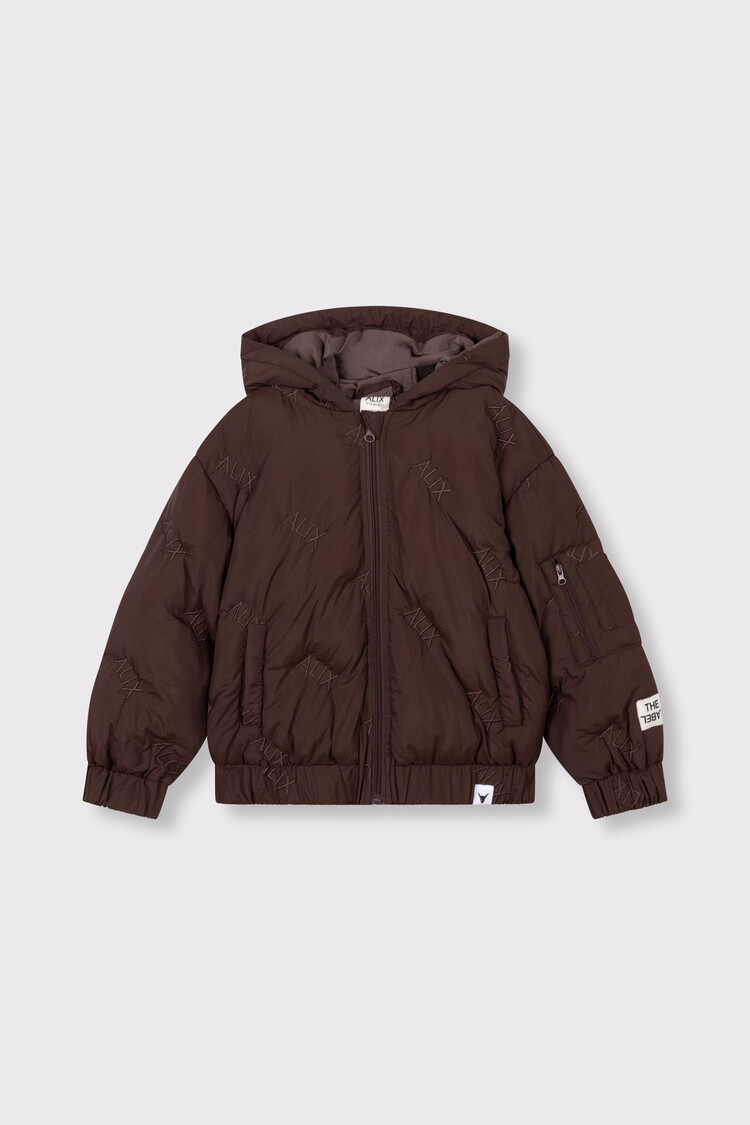 Alix the label Kids Woven Alix Quilted jacket - Warm Brown